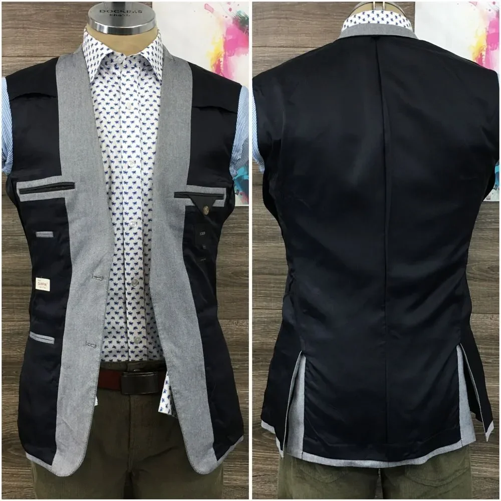 J CREW LUDLOW Mens Blazer Sport Coat Casual Jacket Size 36R Cotton Suit Gray‎